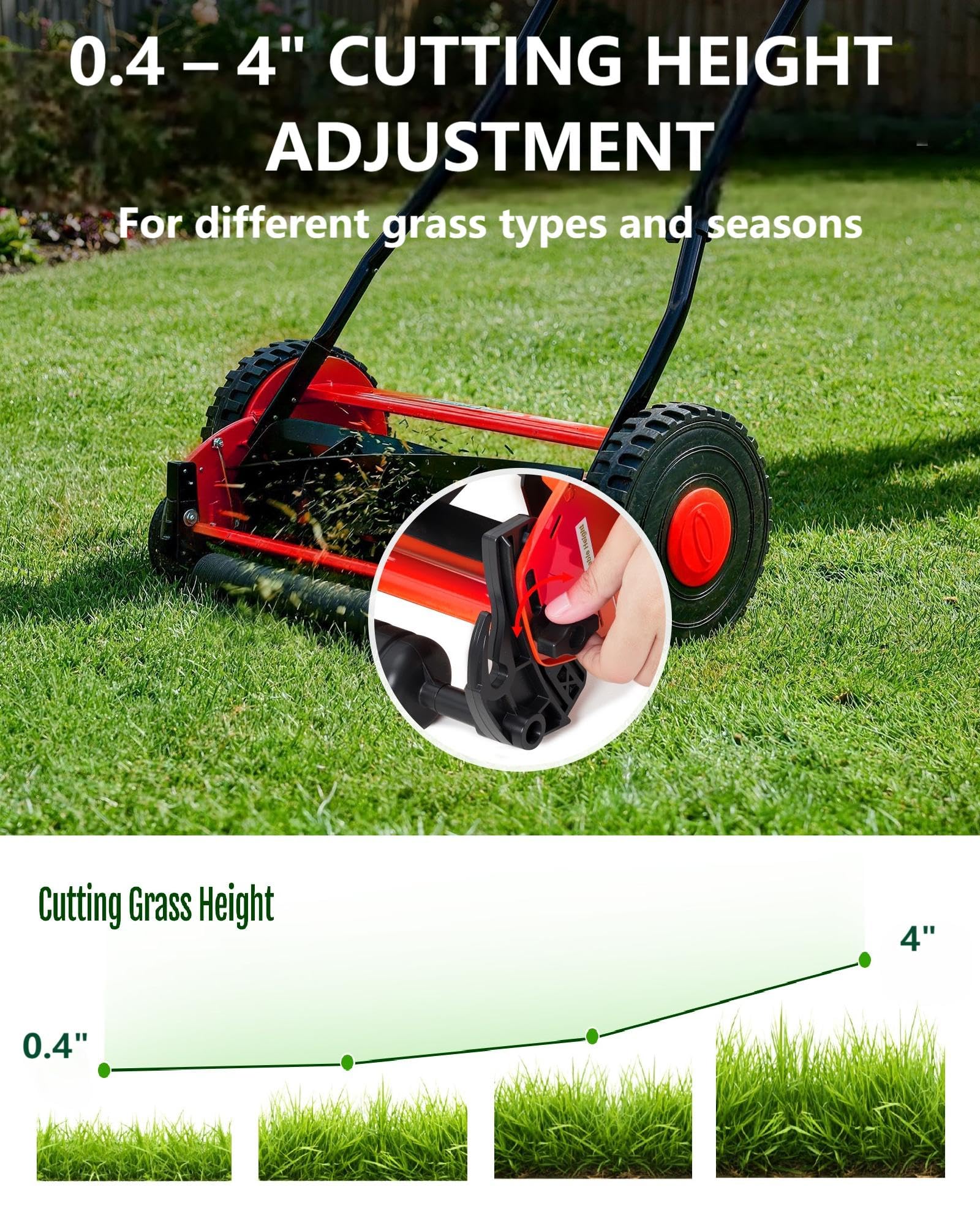 IDEALHOUSE large composite wheel image for smooth easy maneuvering