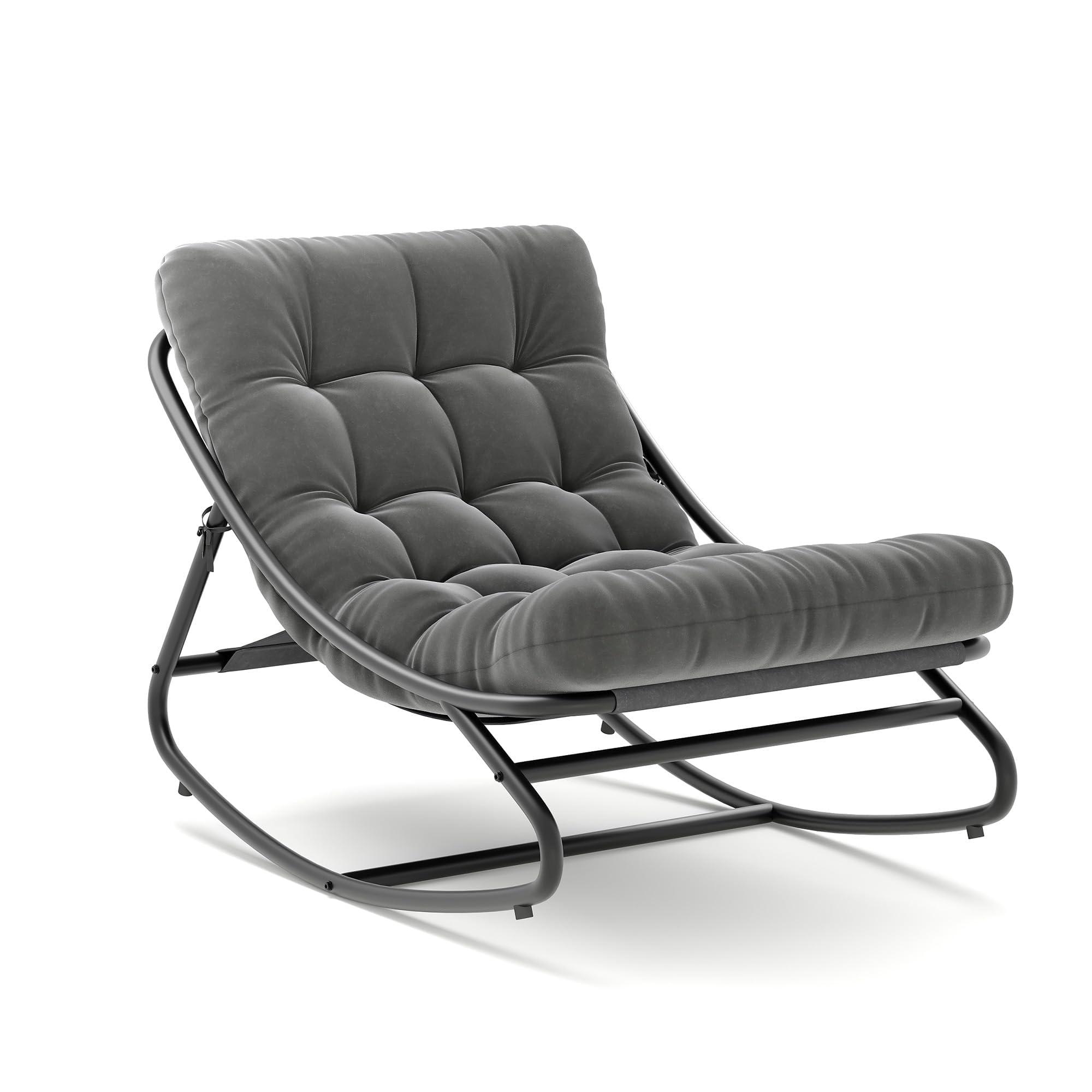 IDEALHOUSE lifestyle porch scene showing stylish dark grey chair improving outdoor comfort