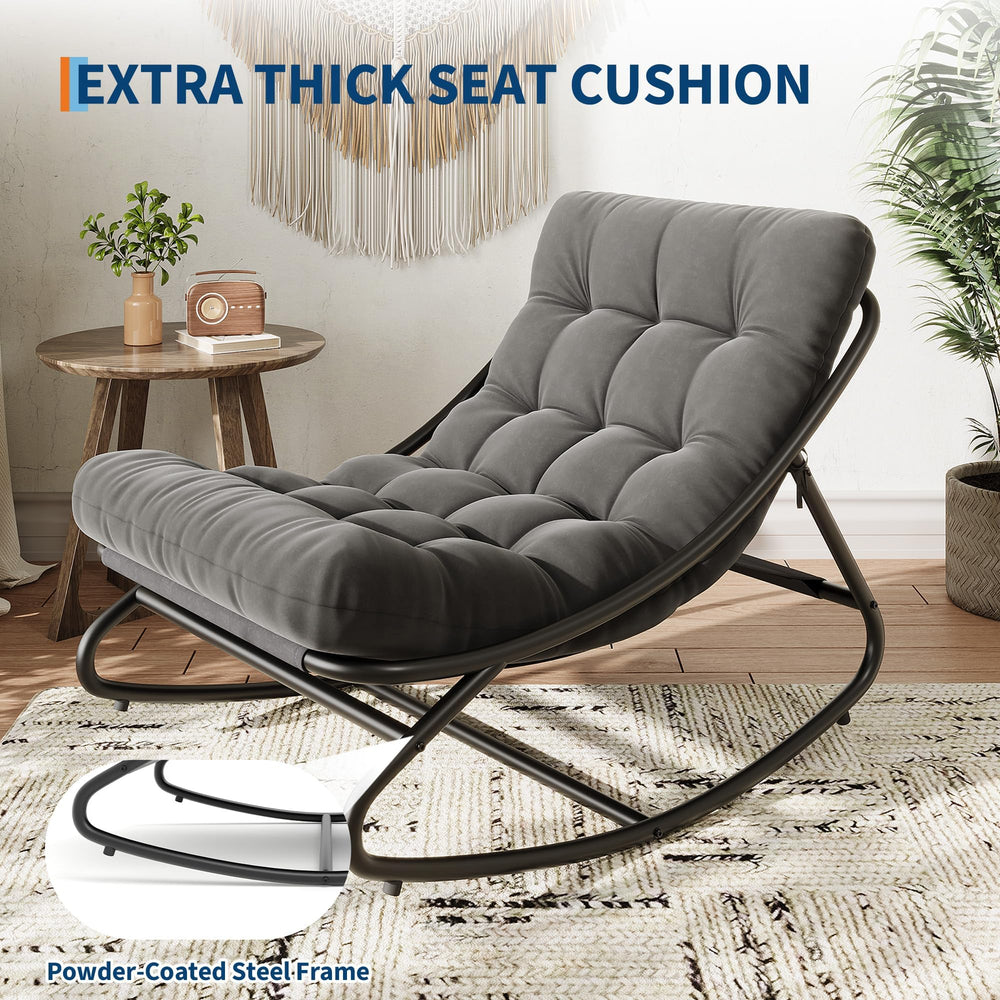 IDEALHOUSE chair beside person showing scale and 450lb capacity for reliable seating