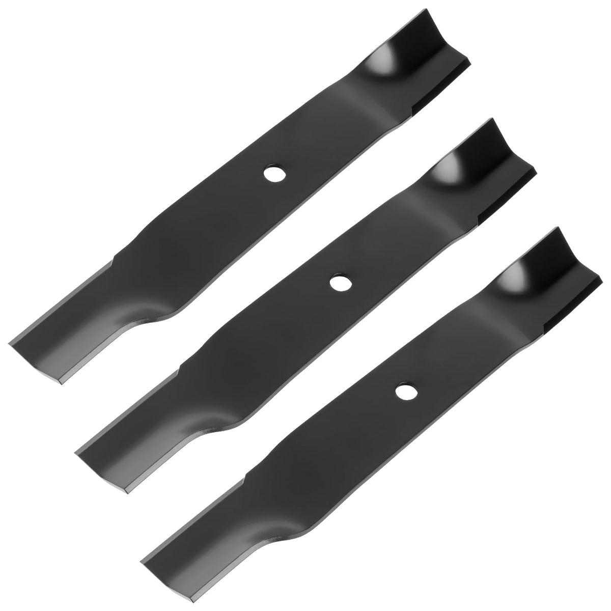 IDEASURE front view of three replacement blades showing fit and finish benefits