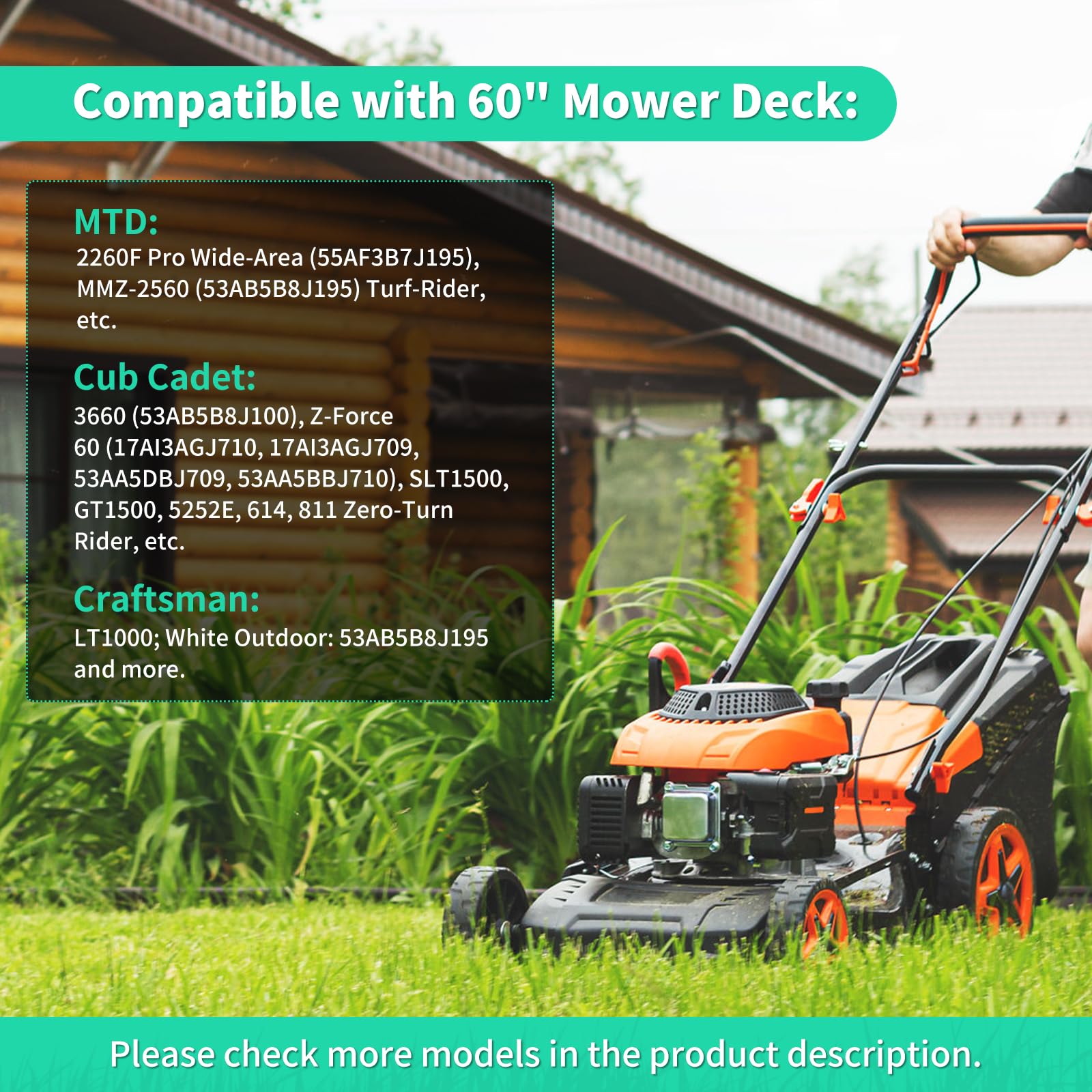 IDEASURE mower cutting lawn with blades installed showing even cut benefit