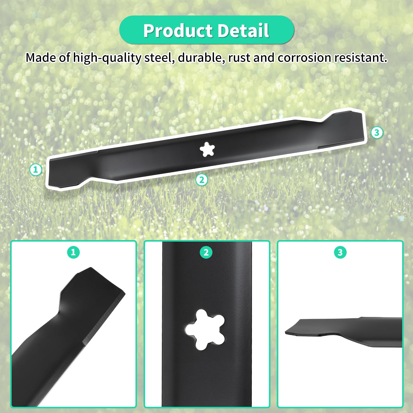 IDEASURE 138971 five-point star center hole detail for secure fit