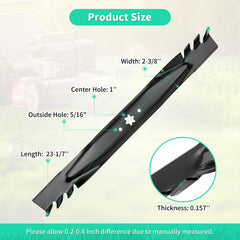 IDEASURE close-up of blade edge revealing sharp bevel for improved mulching