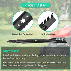 IDEASURE blade installed on mower deck demonstrating compatibility and secure fit