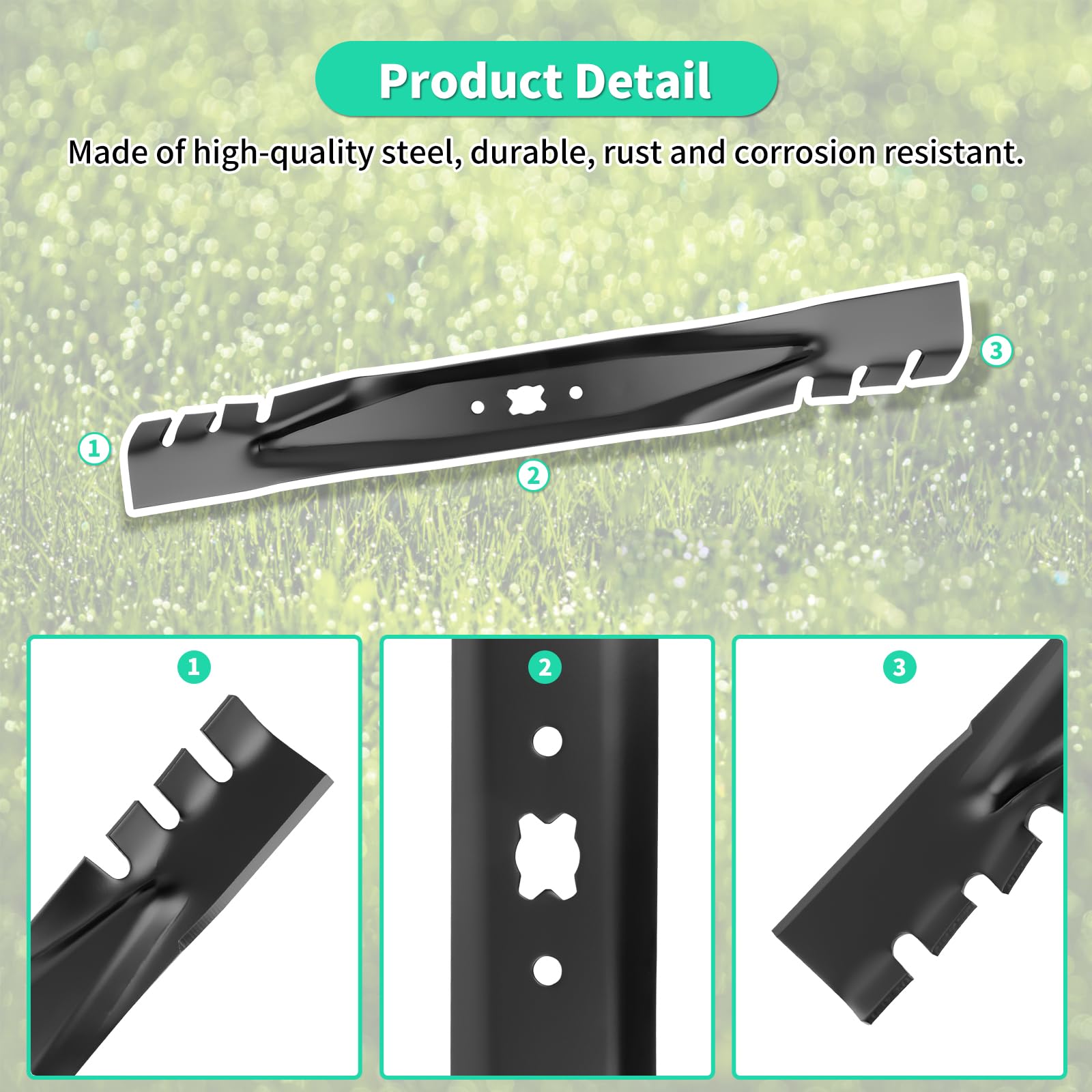 IDEASURE blade center hole detail showing 11/16 inch fit for easy installation