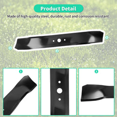 IDEASURE blade laid on measuring scale showing 19-5/16 inch length for correct fit benefit
