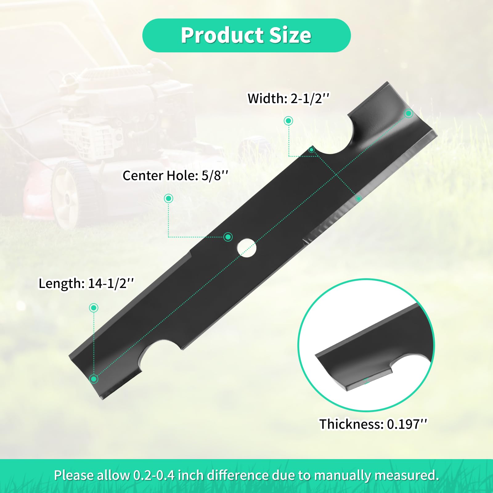 IDEASURE close-up of sharp blade edge highlighting durable steel for longer life