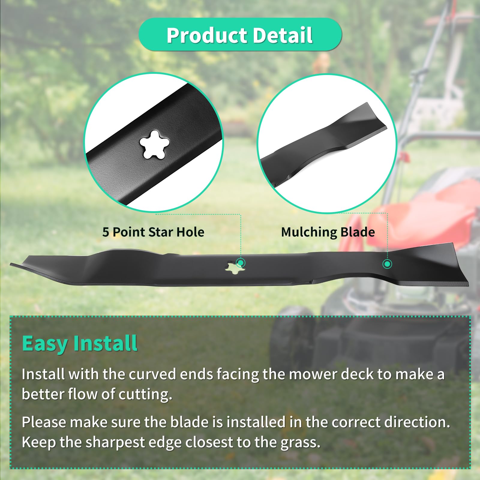 IDEASURE four-pack arranged to show complete set for balanced mowing
