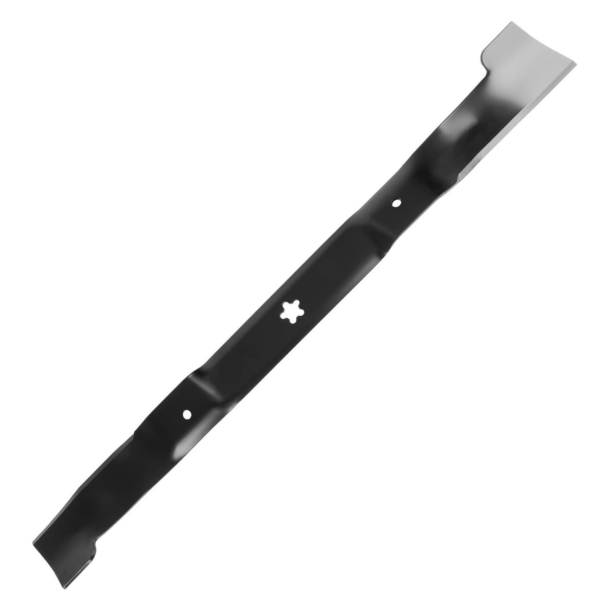 IDEASURE front view of 30" mulching blade showing full-length cut performance