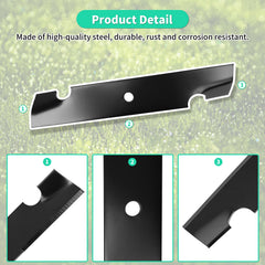 IDEASURE blade installed on a mower deck showing improved lift and even cut