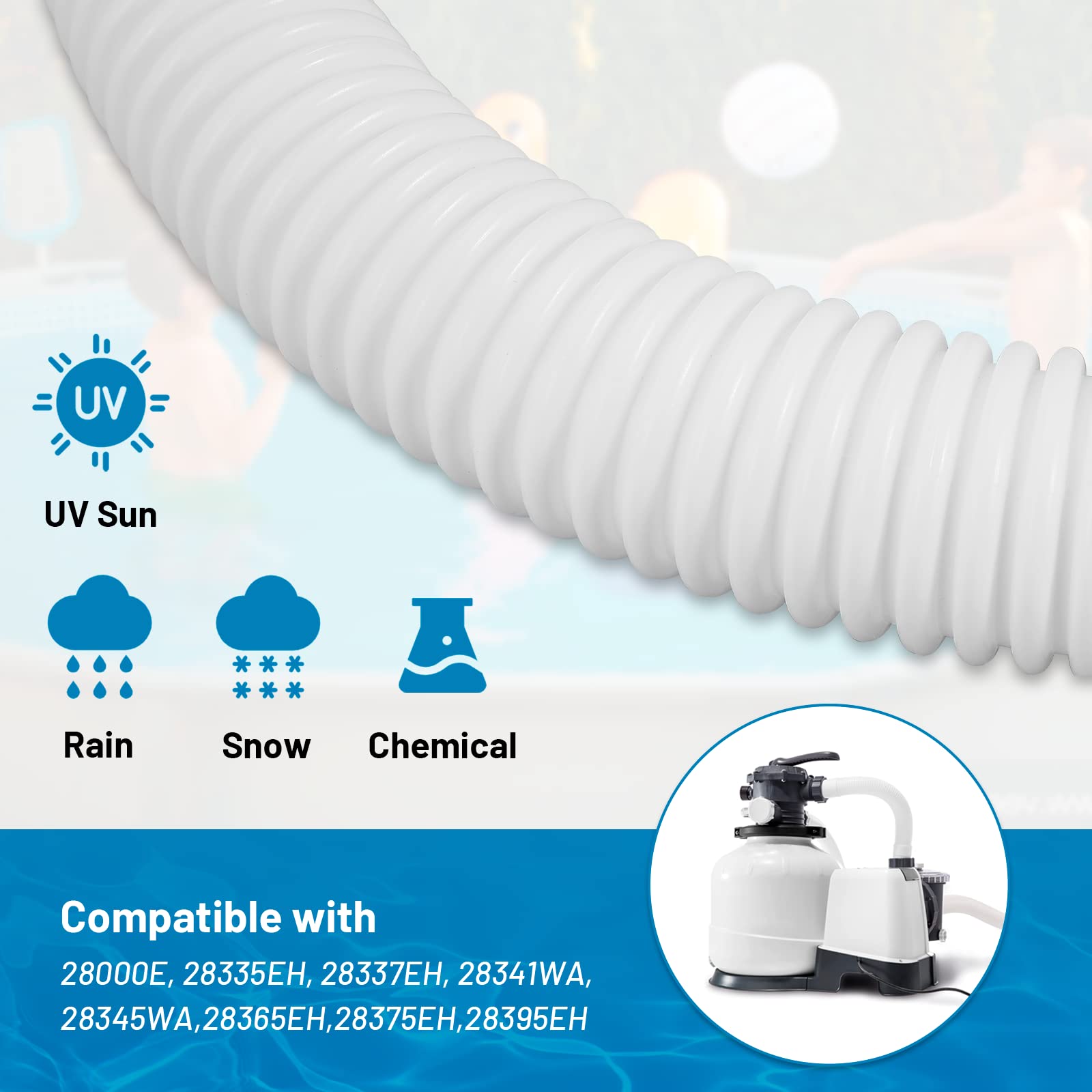 IDEASURE hose measured against ruler showing 59" length and fit-for-purpose benefit