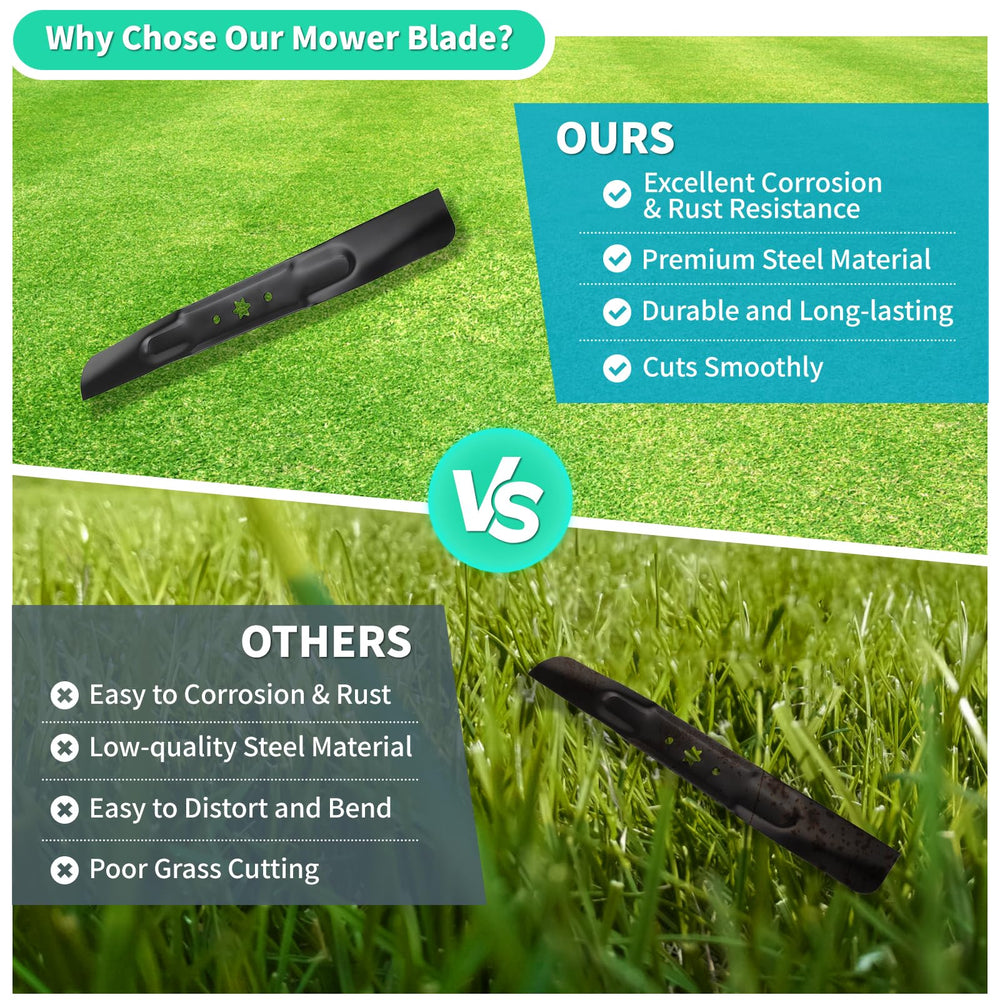 IDEASURE lawn tractor mowing with blades delivering consistent striping benefit