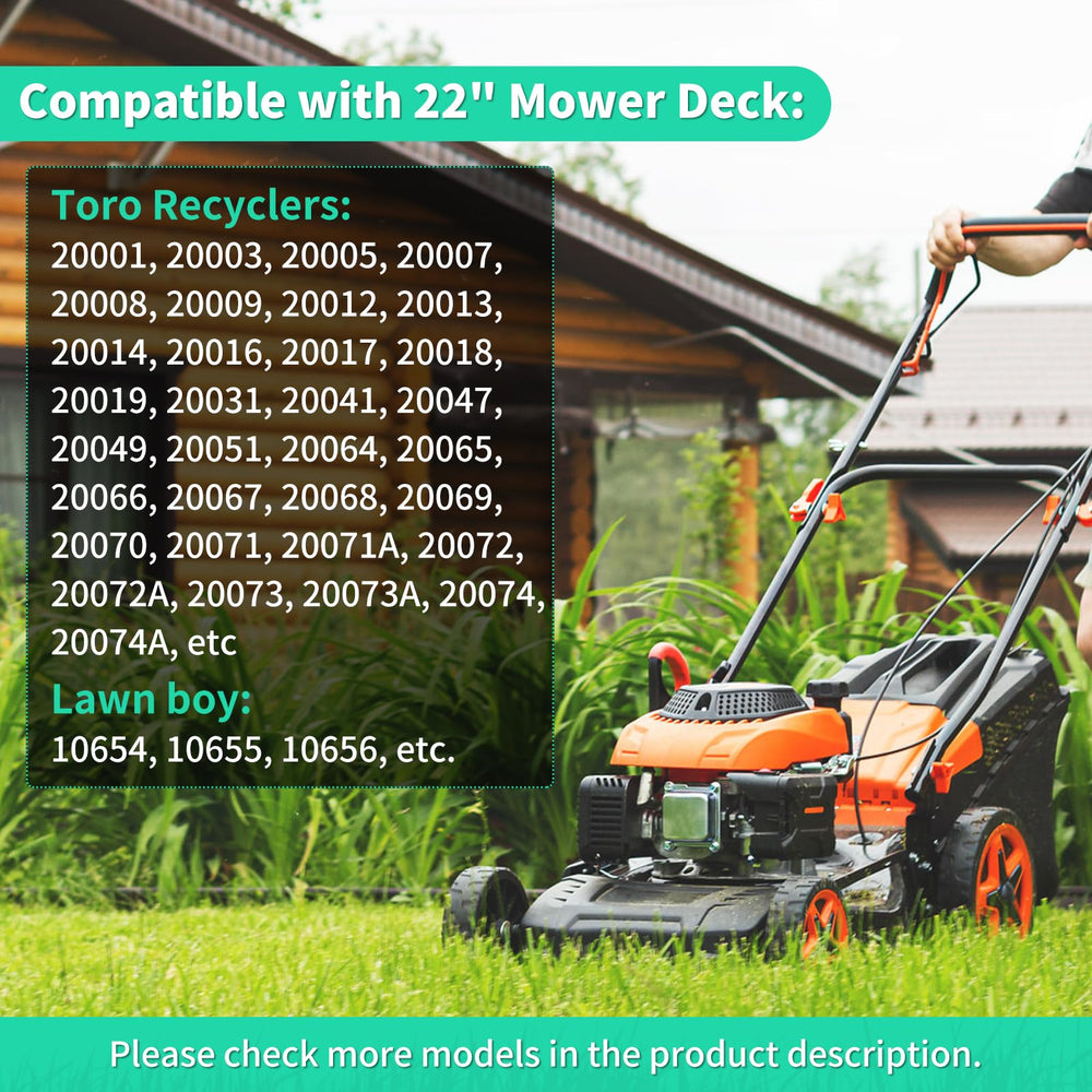 IDEASURE blades on mower in yard showing improved cut and tidy lawn finish