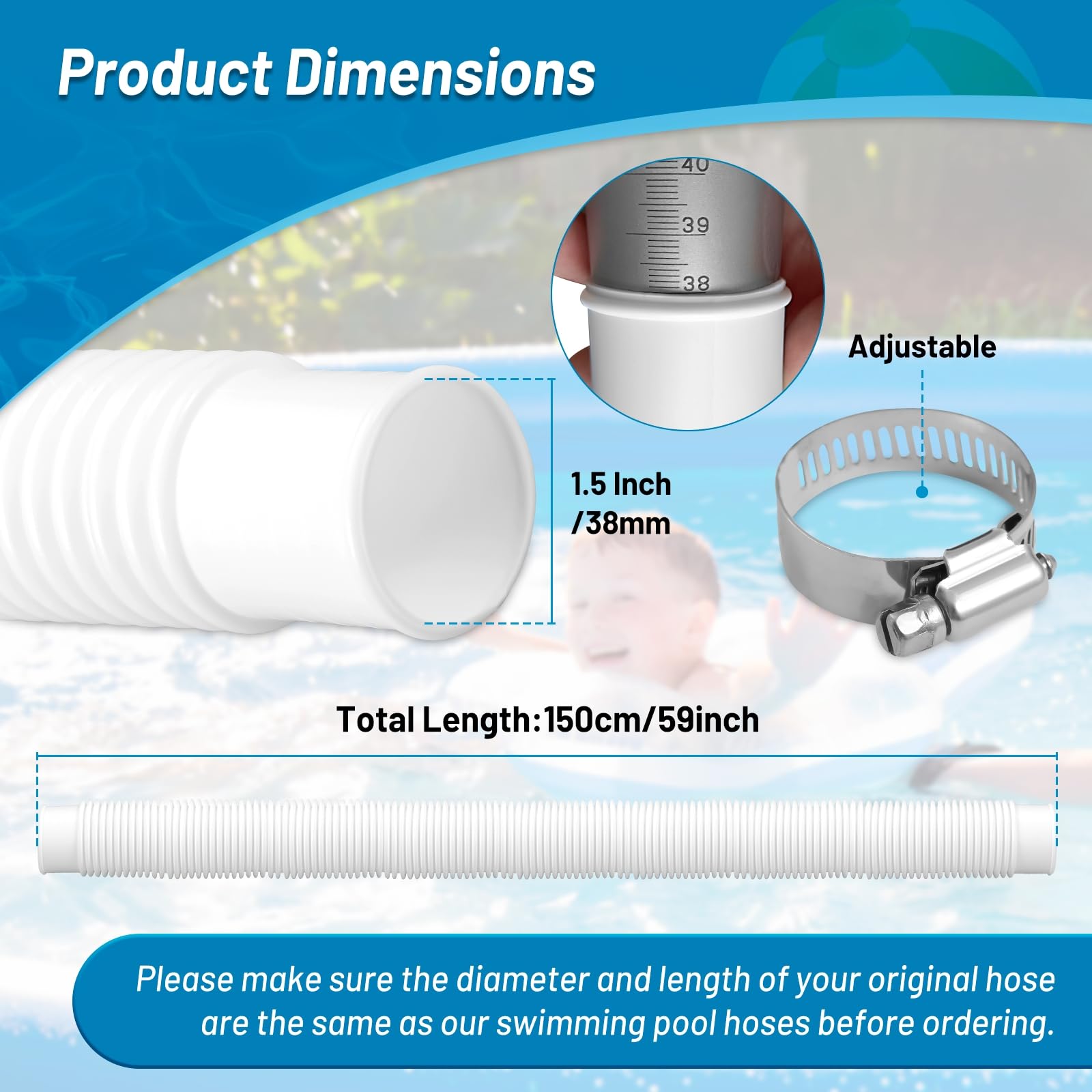IDEASURE smooth hose end detail ready for tight connection for leak-resistant benefit