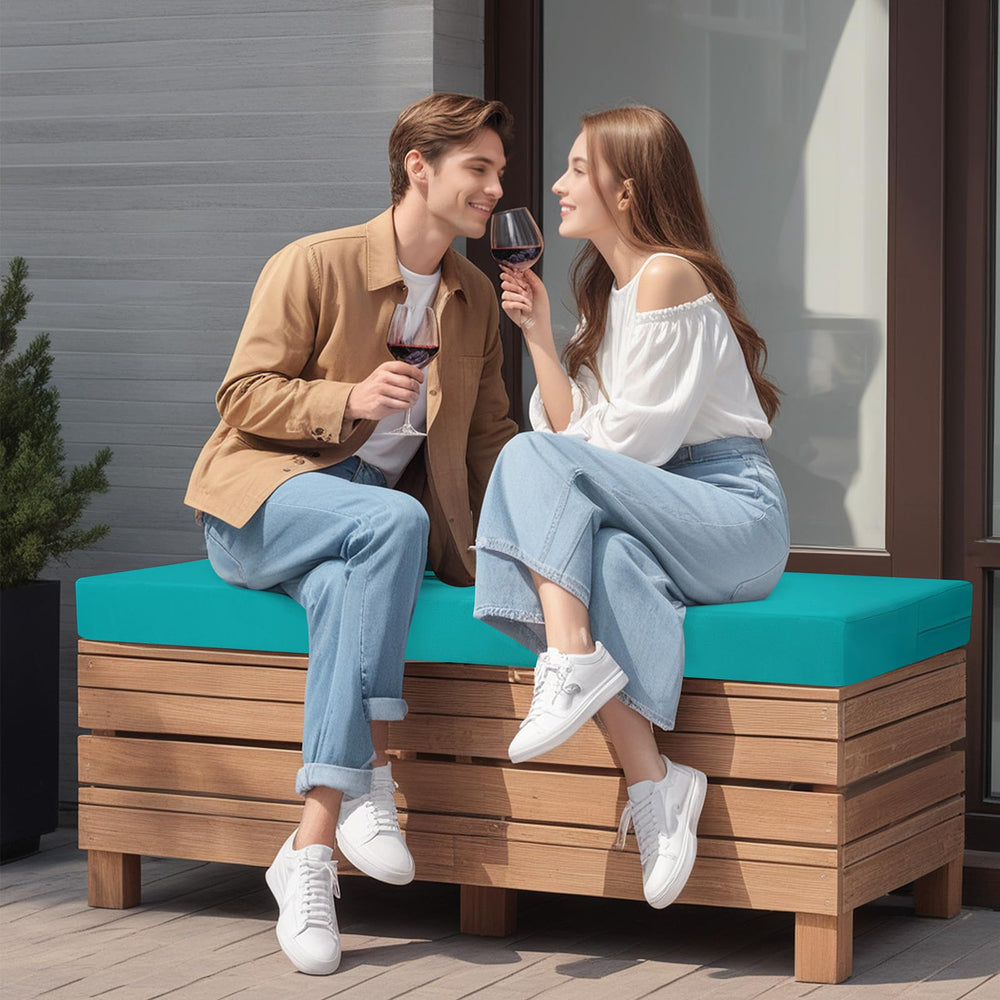idee-home bench cushion foam close-up demonstrating 3-inch high-density support and durability