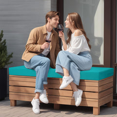 idee-home bench cushion foam close-up demonstrating 3-inch high-density support and durability
