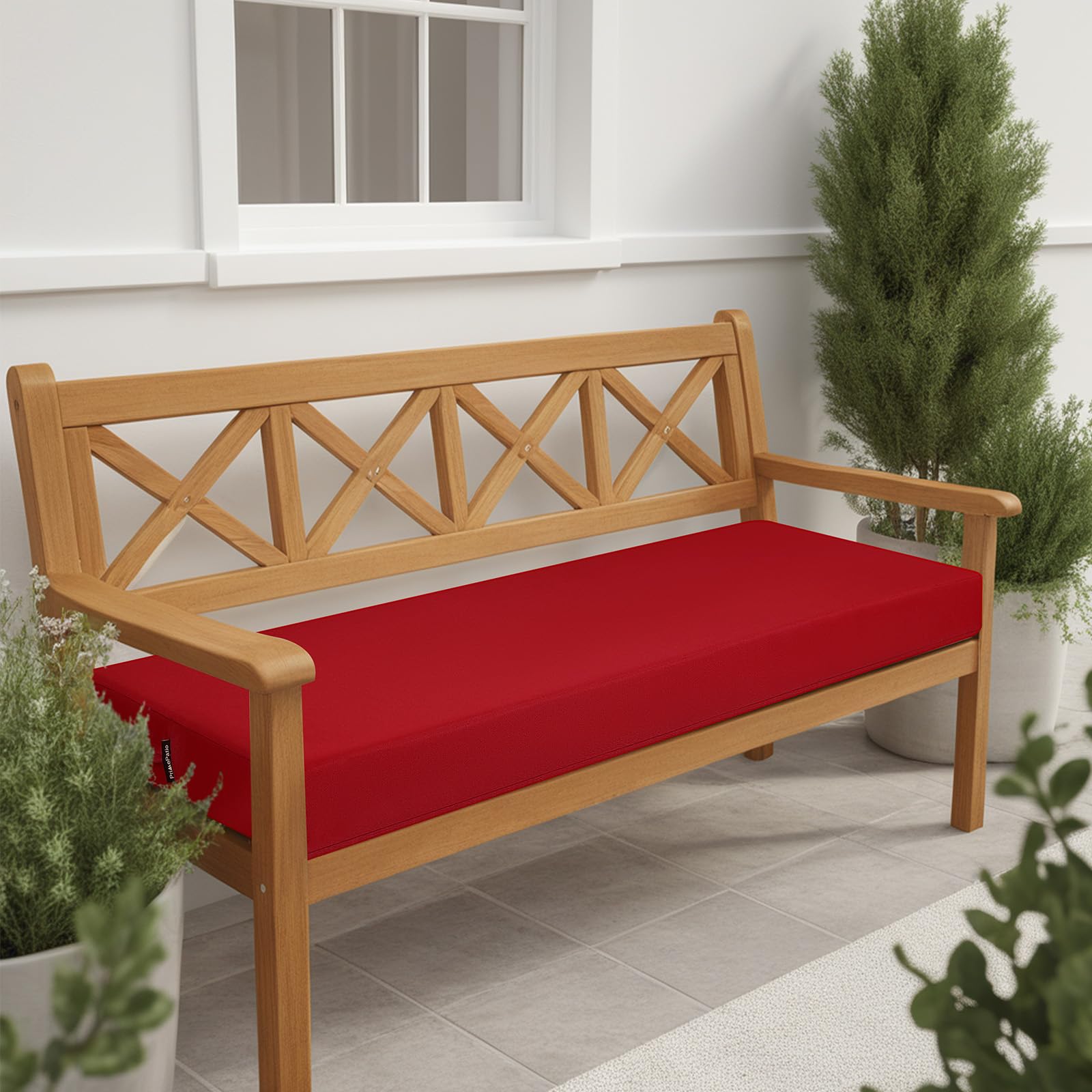 idee-home folded cushion in storage illustrating compact, easy care