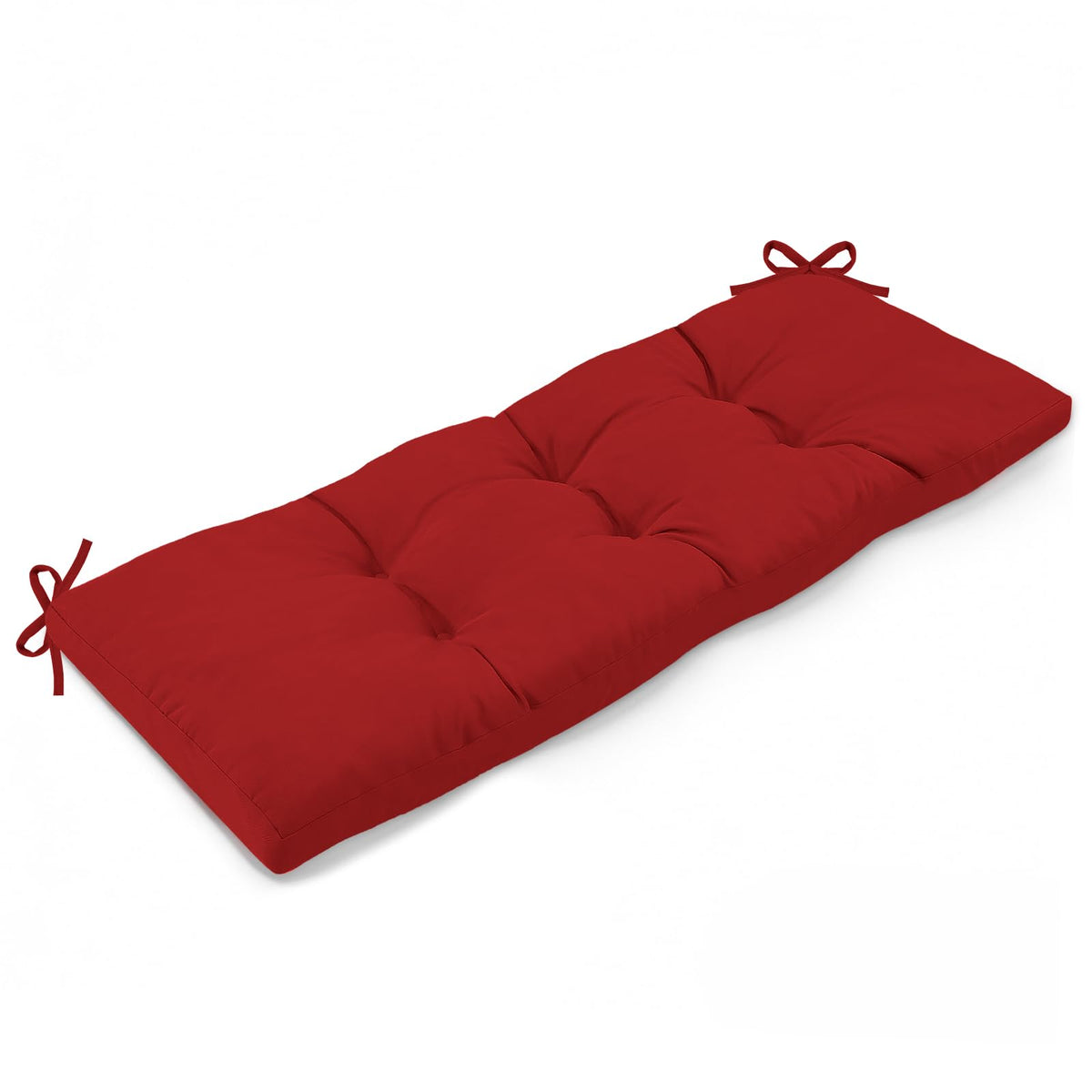 idee-home cushion front view showing full 48 by 18 inch seat pad and neat finish