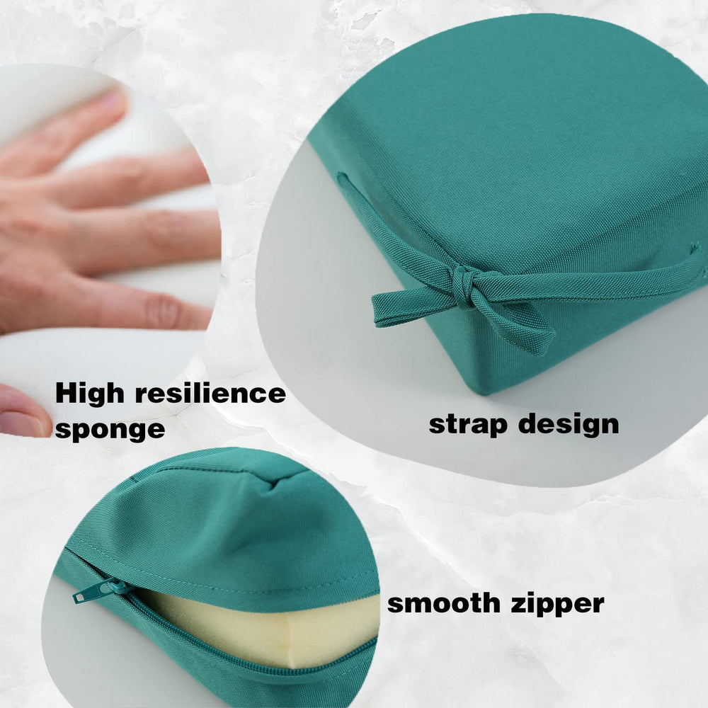 idee-home bench cushion with ruler scale comparison illustrating correct sizing