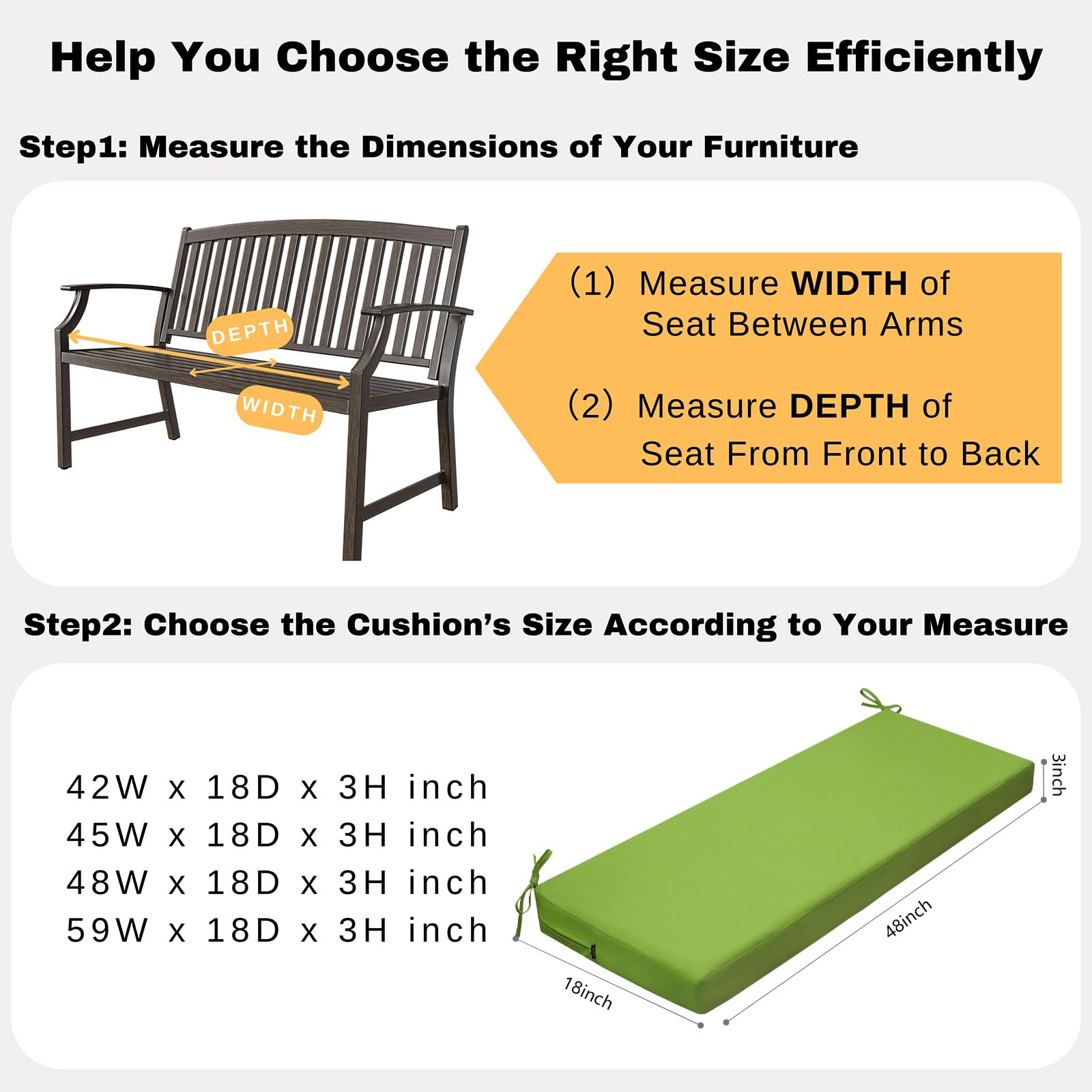 idee-home cushion next to ruler showing size and scale fit