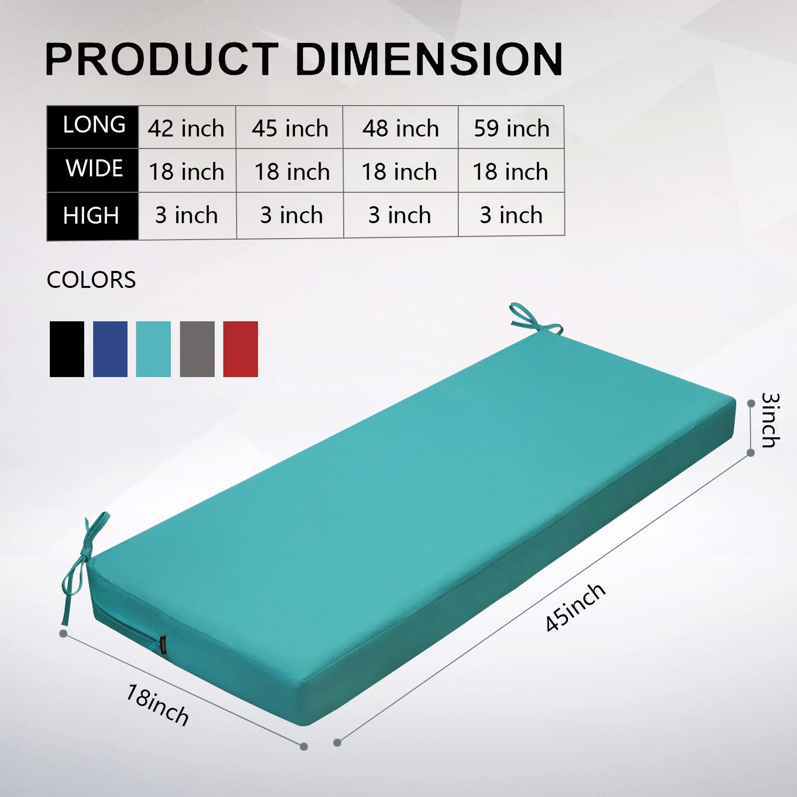 idee-home bench cushion tie attachment securing pad to furniture to prevent slipping