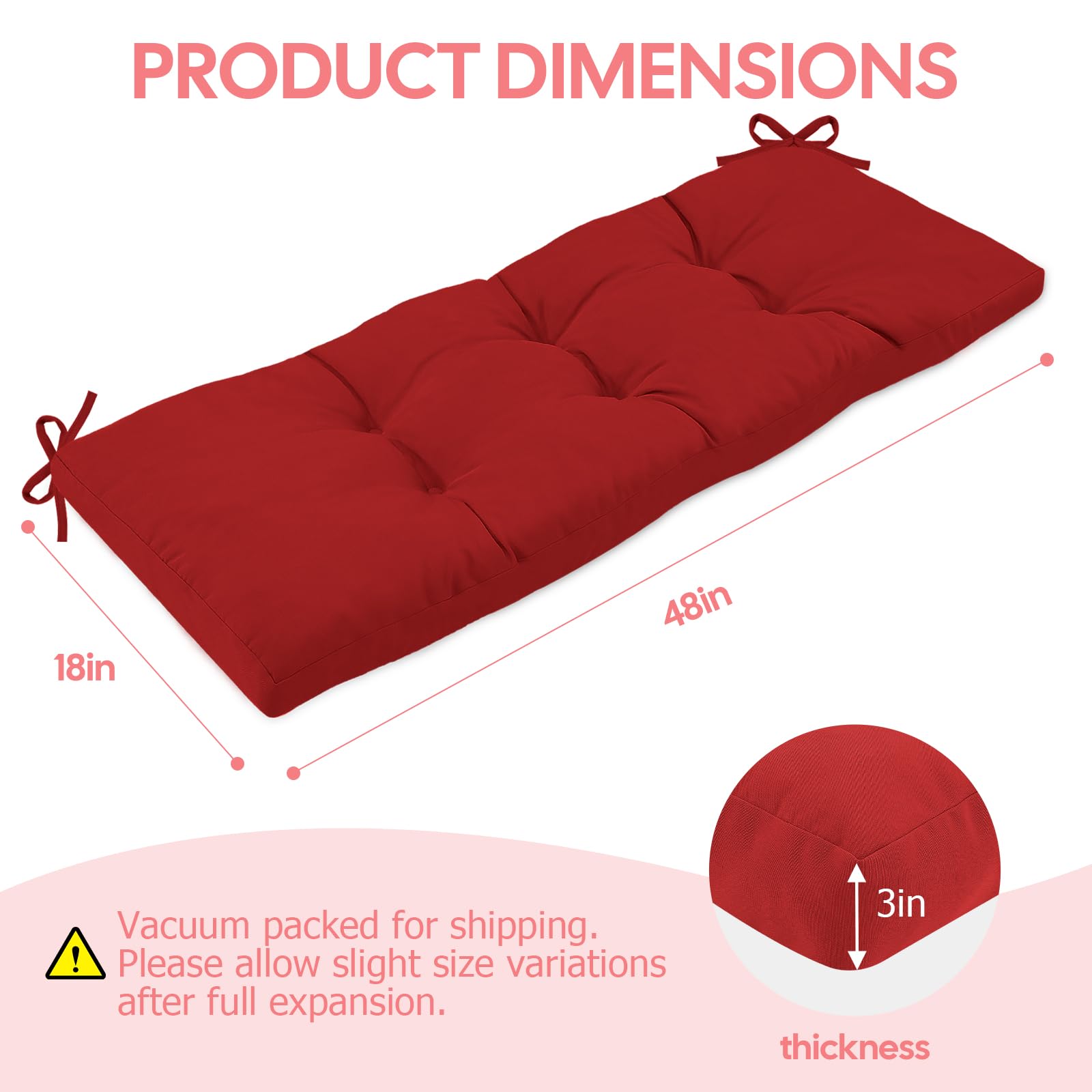 idee-home tuft detail showing secure stitching and anti-clumping benefit