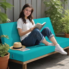 idee-home bench cushion fabric detail highlighting 300GSM waterproof PU coating for splash protection