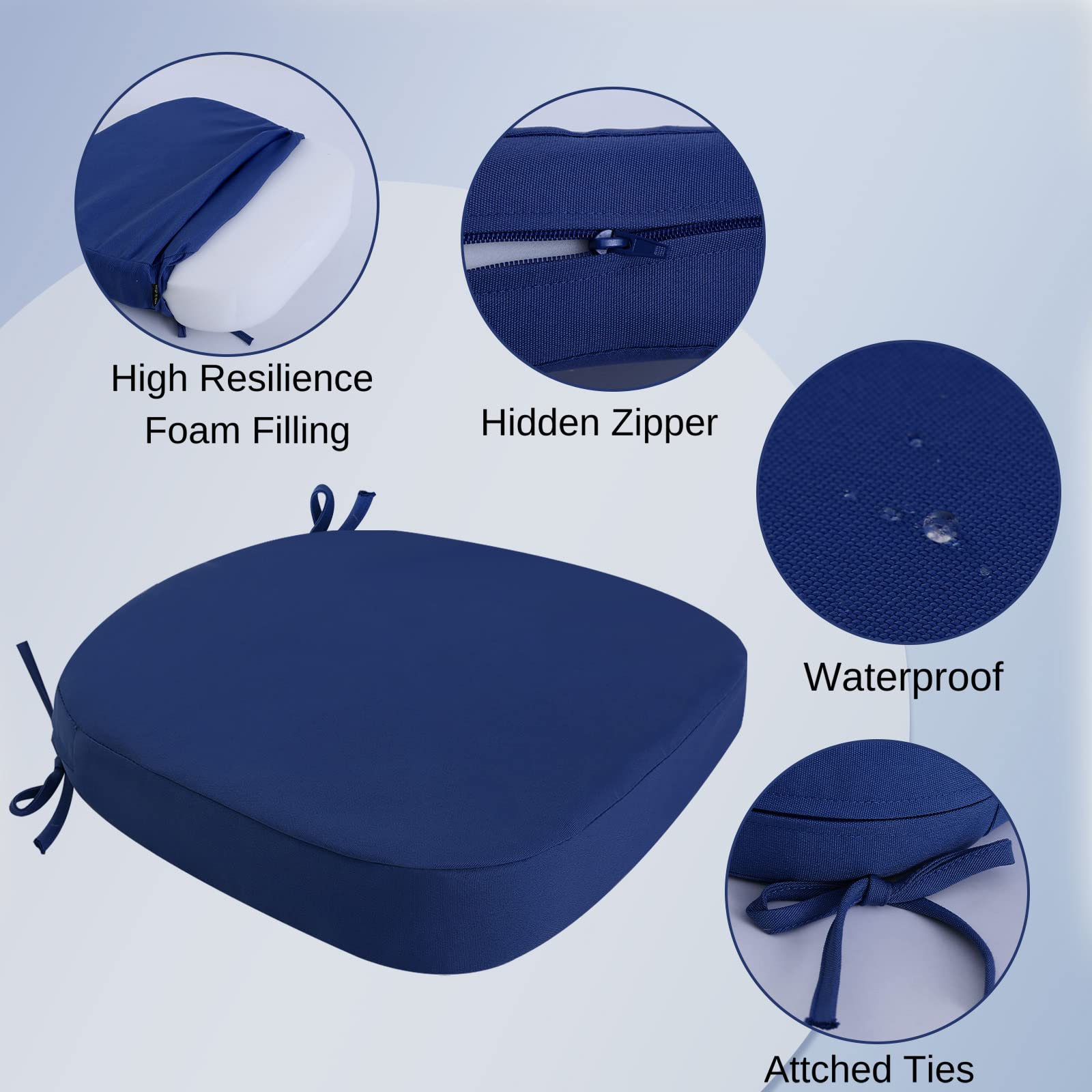 idee-home close-up of thick foam core for lasting comfort