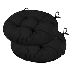 idee-home front view showing two round bistro cushions and packaging, adds curb appeal