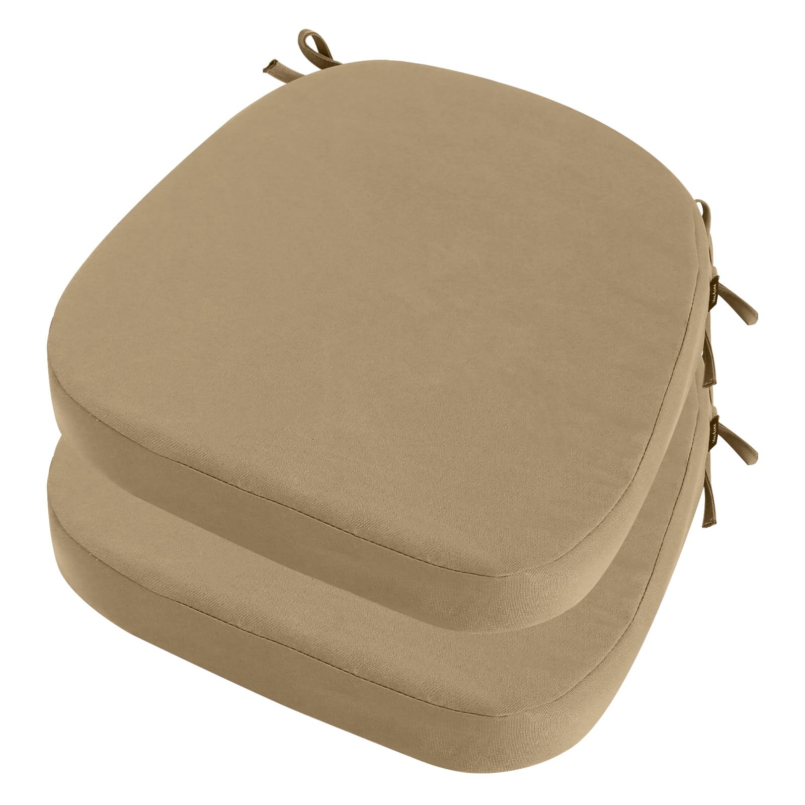 idee-home front view of two D-shaped cushions showing fit and color options and comfort