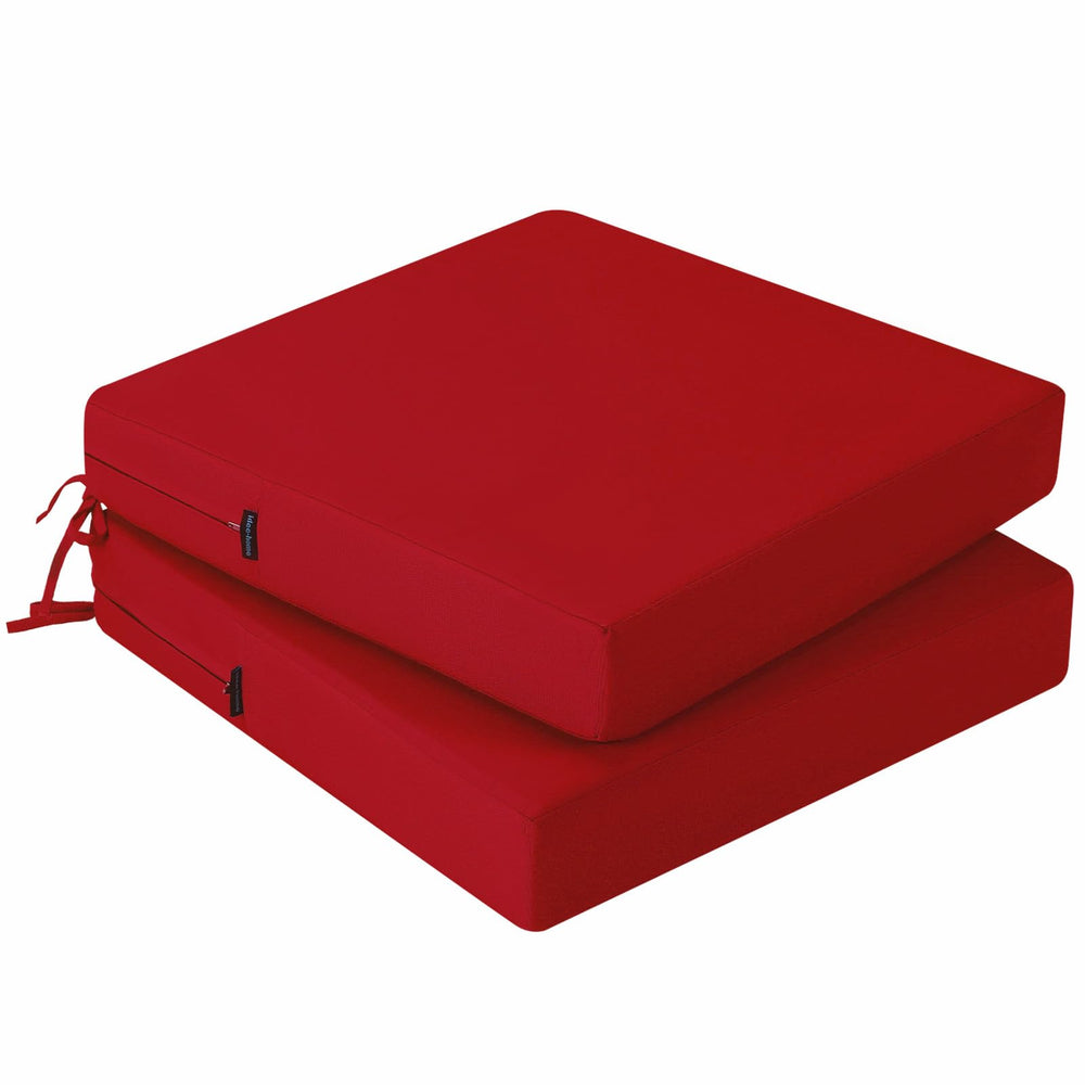 idee-home front view of cushion pair showing neat finish and color, enhances patio comfort