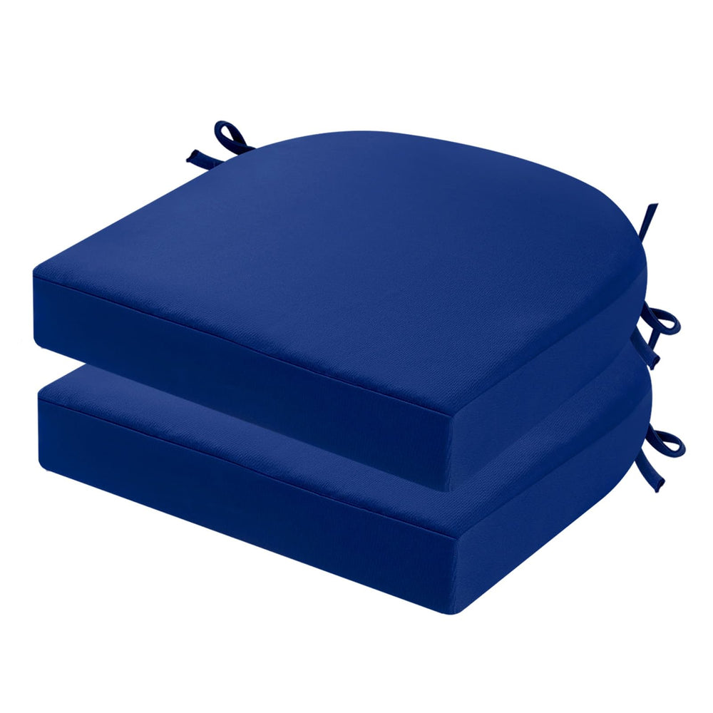 idee-home front view of two cushions showing color and size, enhances outdoor decor