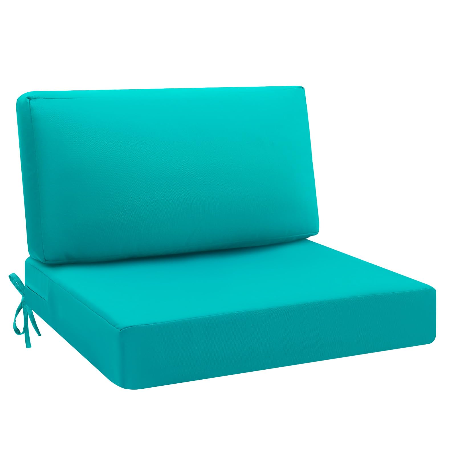 idee-home front view of two-piece outdoor cushion set showing neat fit and durable look