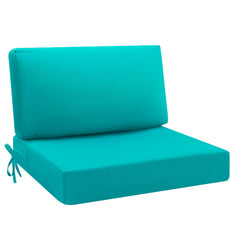 idee-home front view of two-piece outdoor cushion set showing neat fit and durable look