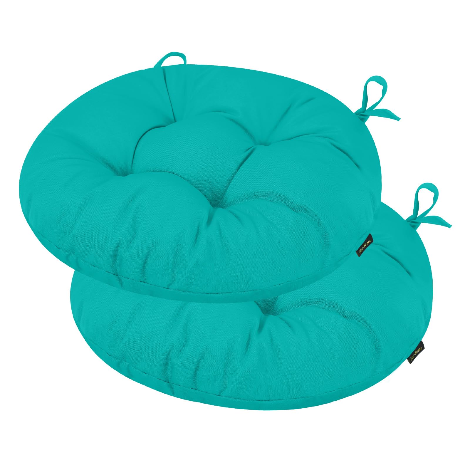 idee-home front view of two round cushions showing neat profile and comfort