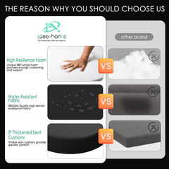 idee-home hidden zipper on cushion cover for quick removal and simple cleaning