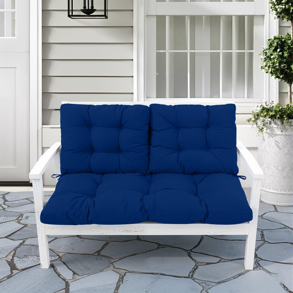 idee-home cushions on a patio loveseat showing comfort and outdoor style