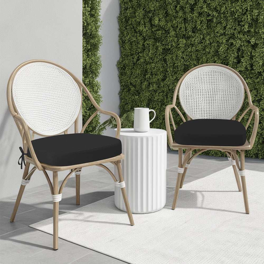 idee-home cushion placed on patio chair offering immediate seating comfort