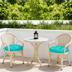 idee-home side profile cushion on bistro chair demonstrating secure fit