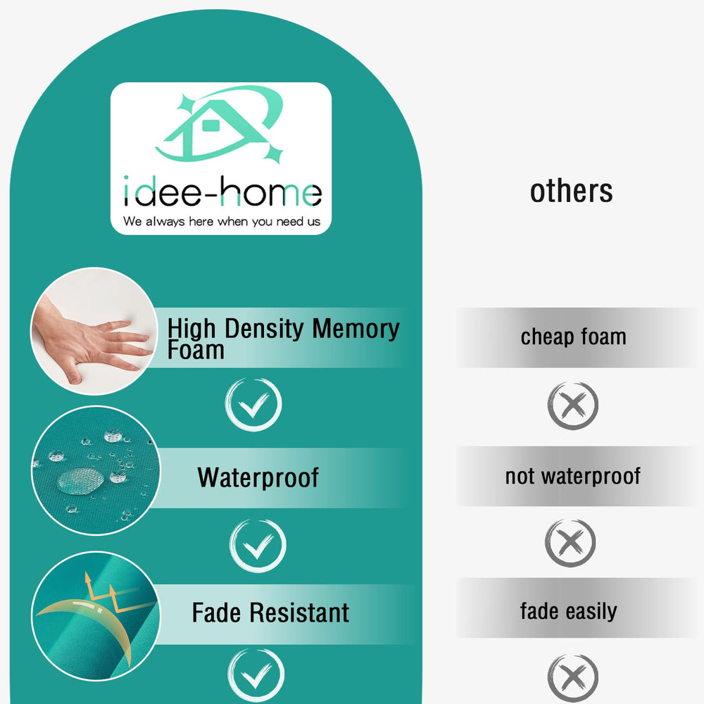 idee-home cushion beside a ruler showing dimensions for quick sizing comparison