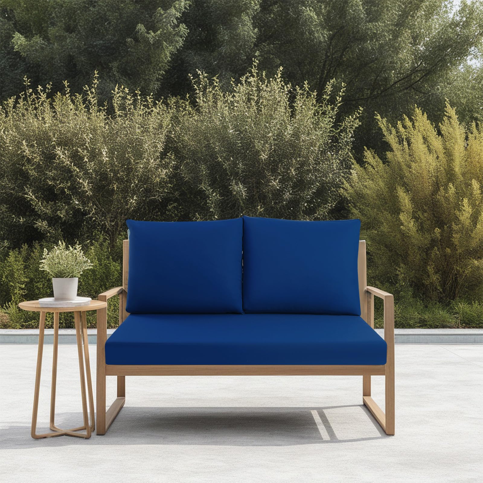 idee-home cushions stacked for storage showing space-saving and easy offseason care
