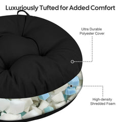 idee-home attached ties securing cushion to chair to prevent slipping