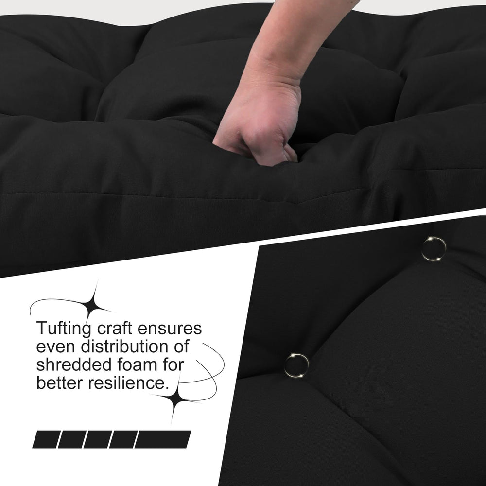 idee-home vacuum-packed cushion set in shipping box for compact delivery and easy setup