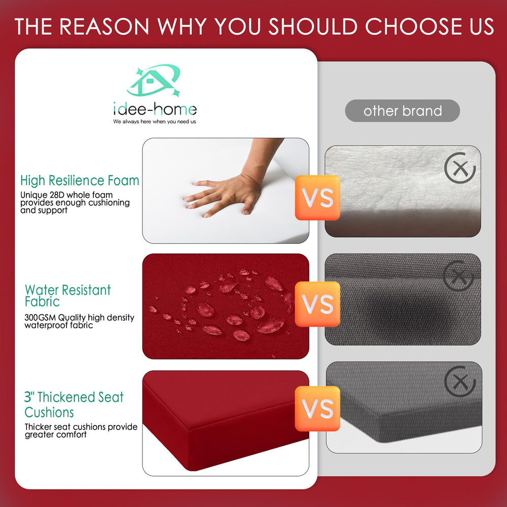 idee-home zoom on water-resistant fabric texture protecting foam from light moisture