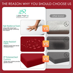 idee-home zoom on water-resistant fabric texture protecting foam from light moisture