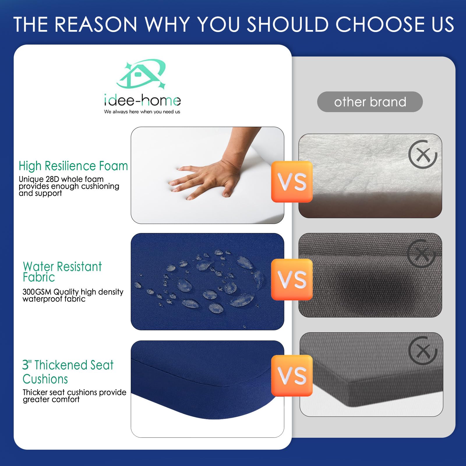 idee-home hidden zipper on cover for easy removal and cleaning