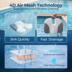 Idle Hippo close-up of 4D air mesh texture for fast drying and comfort