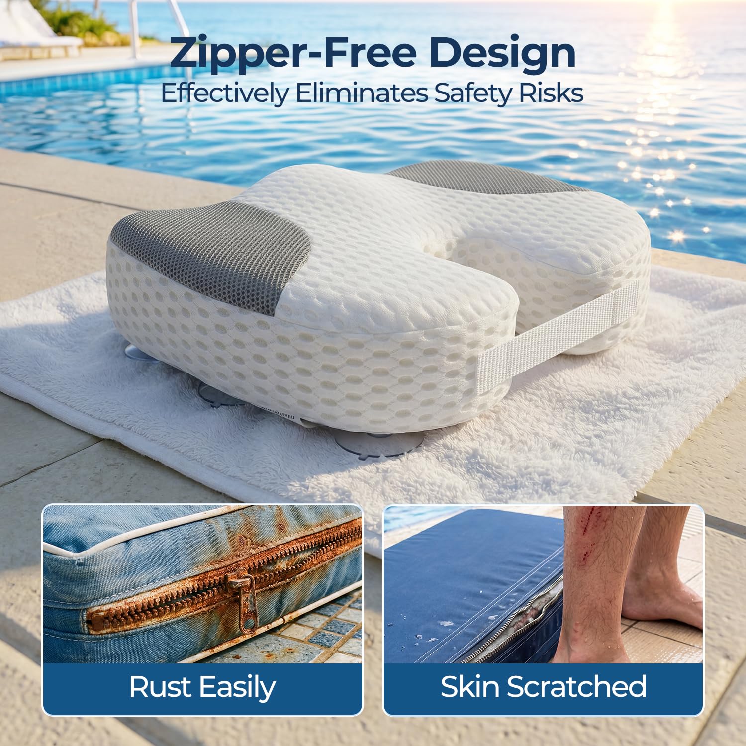 Idle Hippo booster seat next to hand showing compact size and portability