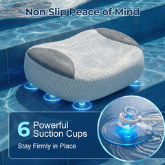 Idle Hippo booster seat in hot tub with adult seated for better view