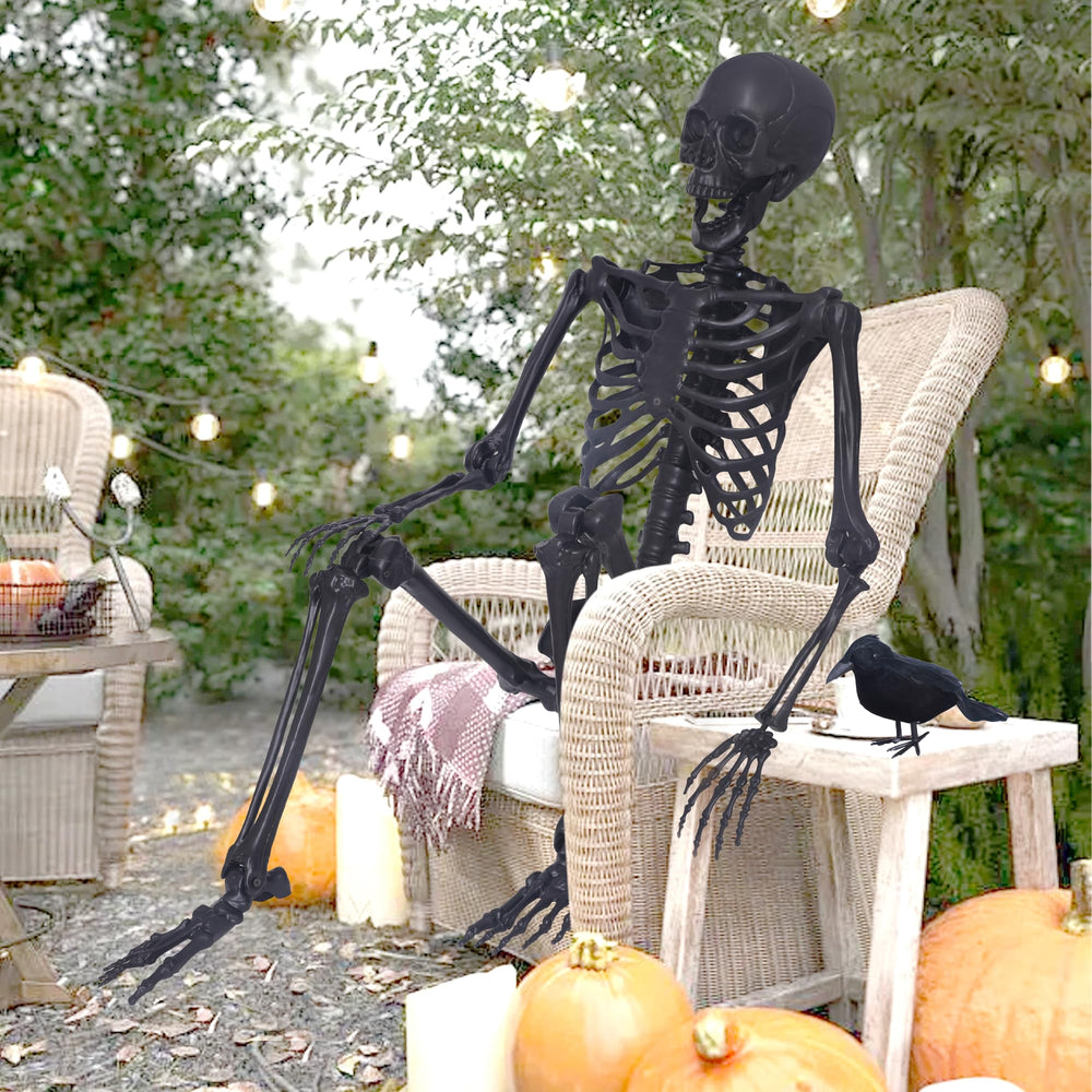 IDMOP crows perched on skeleton adding lifelike accents and atmosphere